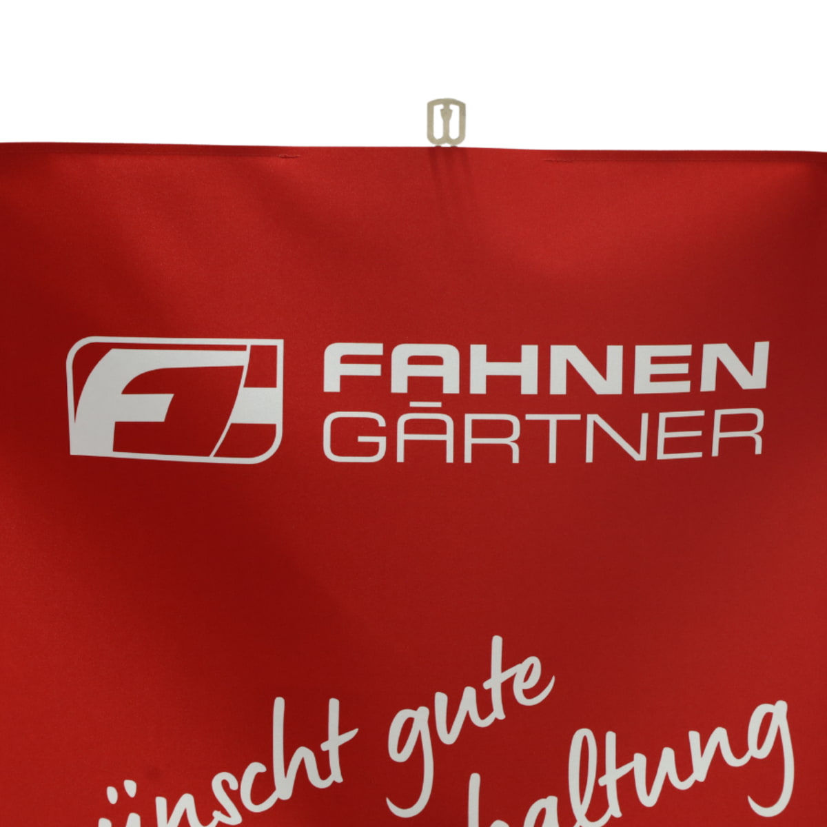 Frontansicht am Notenständer eine einfachen Notenpultbanners.