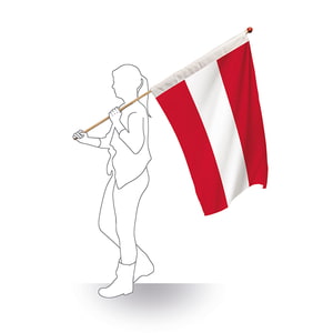 Tragefahne Österreich Tragefahne Österreich