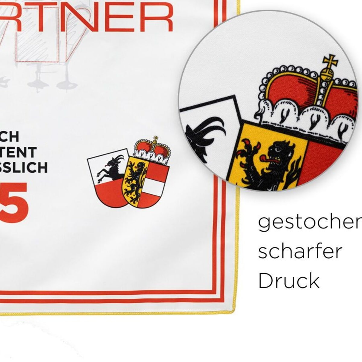 Digitaldruckstandarte Ausschnitt 