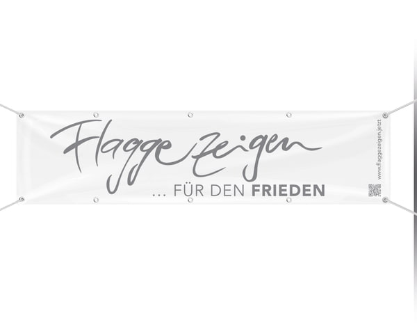 Spannband - Flagge zeigen für den Frieden